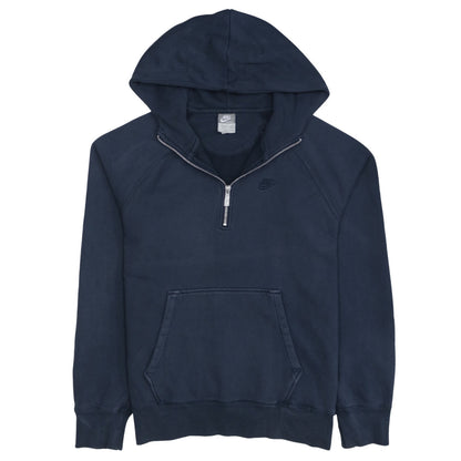 Nike Mens Blue 1/2 Zip Hooded Sweatshirt L Regular Fit