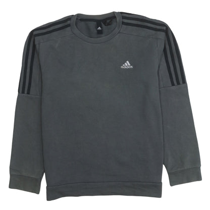 adidas Men's Grey Crew Neck Pullover Sweatshirt Size S