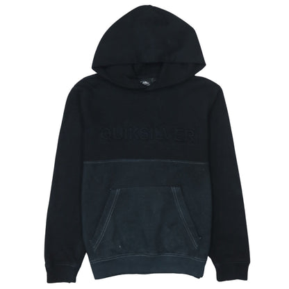 Quiksilver Women's Black Pullover Hoodie M Medium Cotton Blend Logo