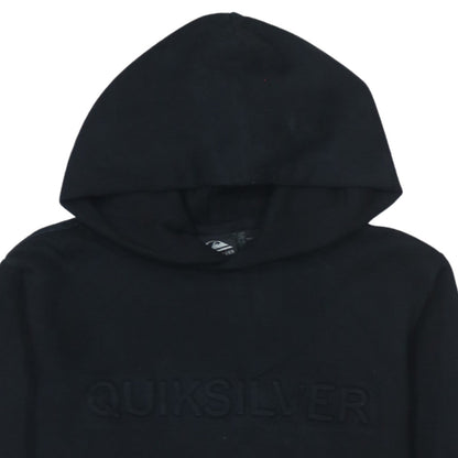 Quiksilver Women's Black Pullover Hoodie M Medium Cotton Blend Logo
