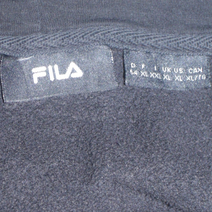 FILA Mens Black XL Full Zip Hoodie Fleece Sweatshirt