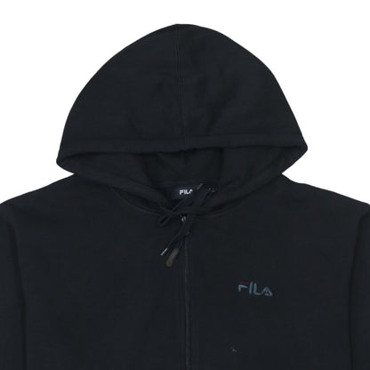 FILA Mens Black XL Full Zip Hoodie Fleece Sweatshirt