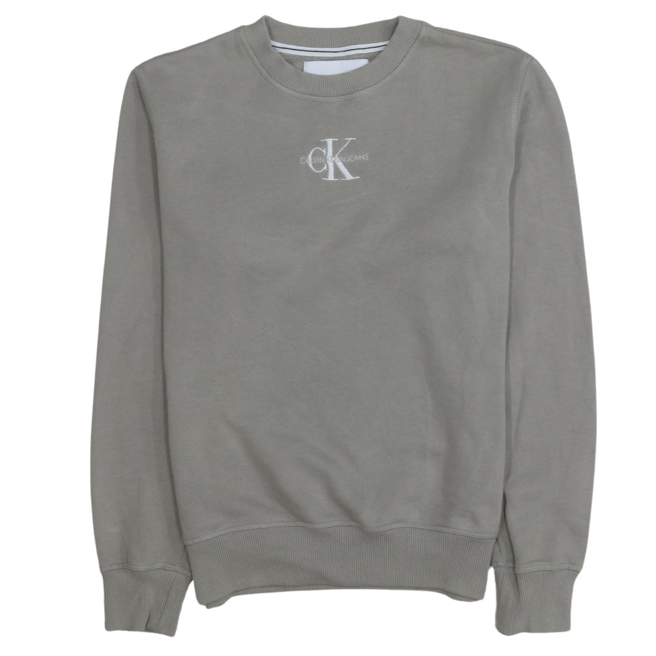 Calvin Klein Jeans Men's Grey Crew Neck Pullover Sweatshirt M