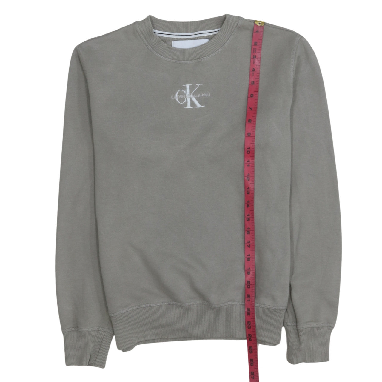 Calvin Klein Jeans Men's Grey Crew Neck Pullover Sweatshirt M