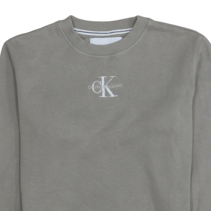 Calvin Klein Jeans Men's Grey Crew Neck Pullover Sweatshirt M