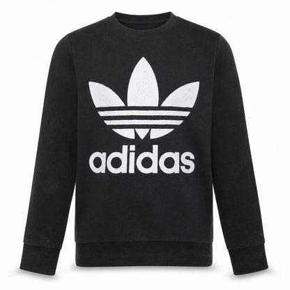 Adidas Boys Black Logo Crew Neck Pullover Sweatshirt 13-14 Years