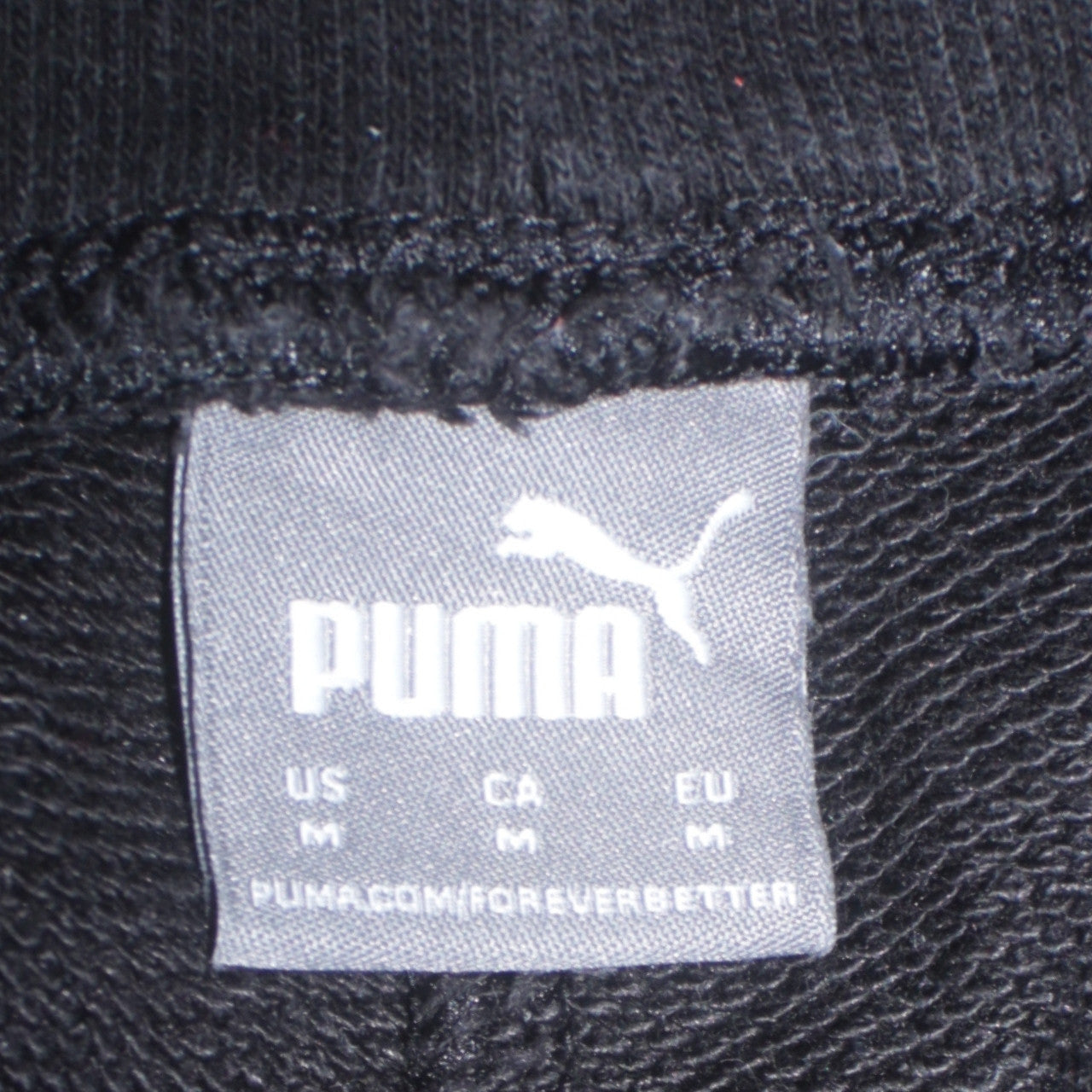 Puma Men's Black Jogger Trousers Size M Regular Fit Fleece Sportswear