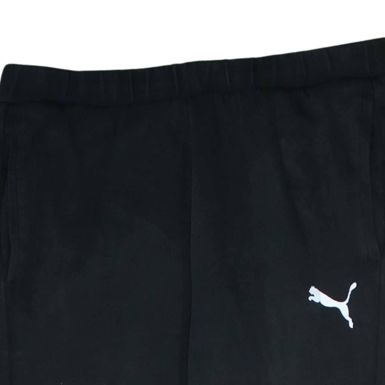 Puma Men's Black Jogger Trousers Size M Regular Fit Fleece Sportswear