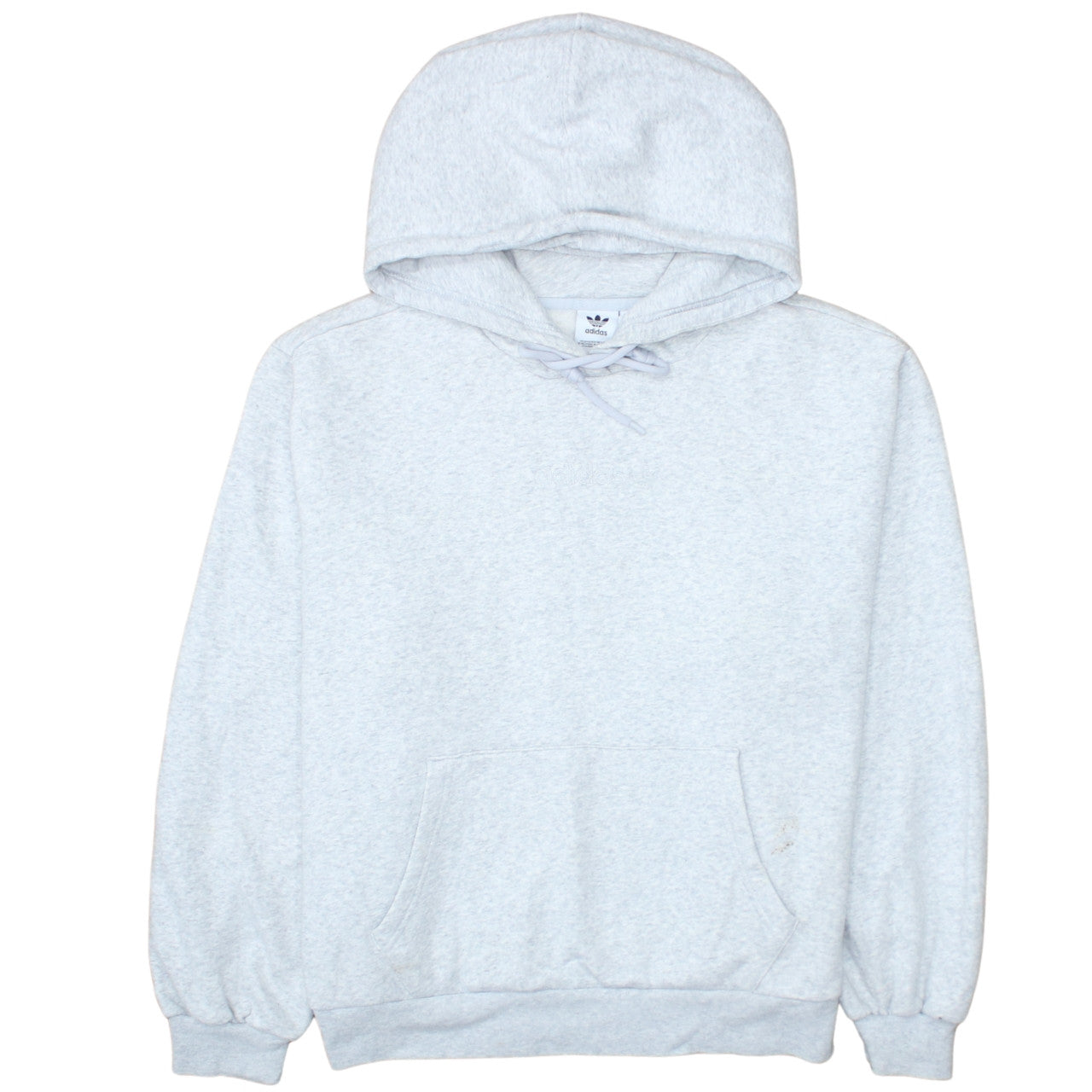 Adidas Women Grey Pullover Hoodie Size 12 Cotton Casual Sweatshirt