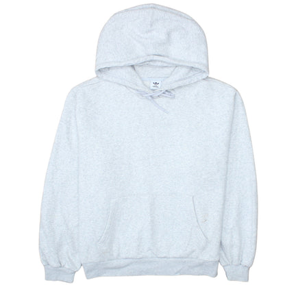 Adidas Women Grey Pullover Hoodie Size 12 Cotton Casual Sweatshirt