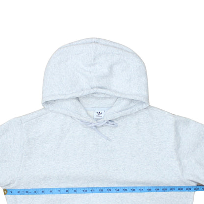 Adidas Women Grey Pullover Hoodie Size 12 Cotton Casual Sweatshirt