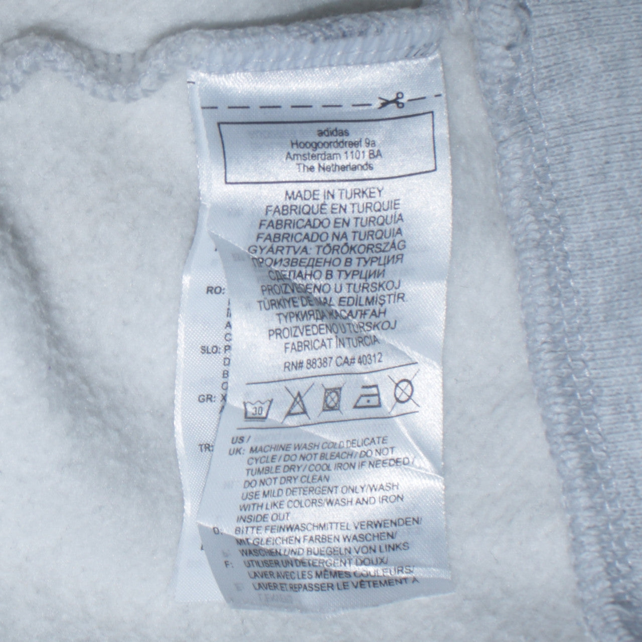 Adidas Women Grey Pullover Hoodie Size 12 Cotton Casual Sweatshirt