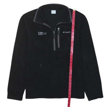 Columbia Men's Black Fleece Ski Jacket L 1/4 Zip Outdoor Winter