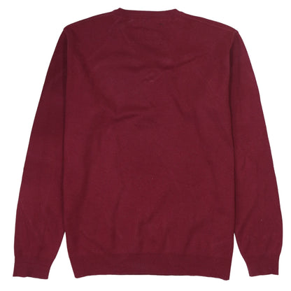 Polo Ralph Lauren Men's Red Cotton V-Neck Jumper XL