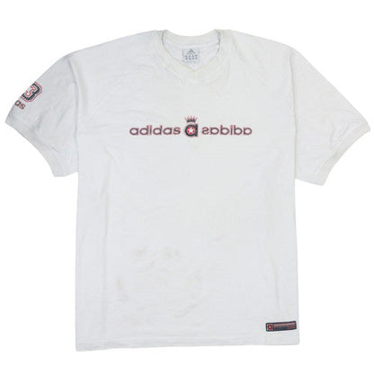 Adidas Mens White 2XL Vintage Graphic Logo Sports T-Shirt