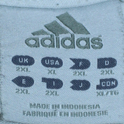Adidas Mens White 2XL Vintage Graphic Logo Sports T-Shirt