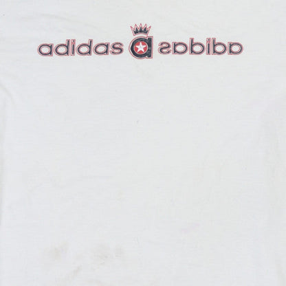 Adidas Mens White 2XL Vintage Graphic Logo Sports T-Shirt