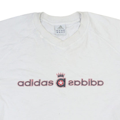 Adidas Mens White 2XL Vintage Graphic Logo Sports T-Shirt