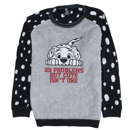 Love to Lounge Disney 101 Dalmatians Grey Fleece Pyjama Top Women’s Size 10-12