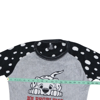 Love to Lounge Disney 101 Dalmatians Grey Fleece Pyjama Top Women’s Size 10-12
