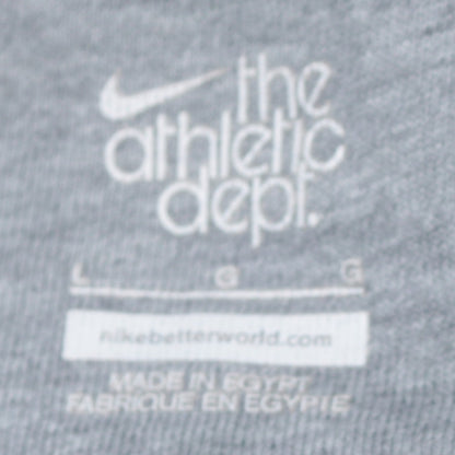 Nike Men's Grey Pullover Hoodie Size L Athletic Fleece Sweatshirt