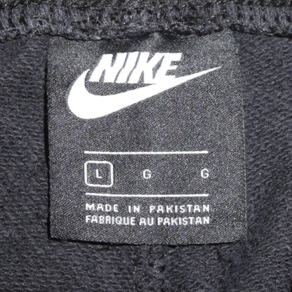 Nike Mens Black Jogger Trousers L Regular Fit Fleece Activewear
