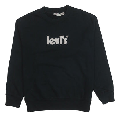 Levi's Men's Black Logo Crew Neck Sweatshirt M