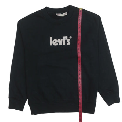 Levi's Men's Black Logo Crew Neck Sweatshirt M
