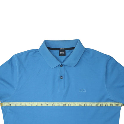 Hugo Boss Men's Blue Pima Cotton Regular Fit Polo Shirt XL