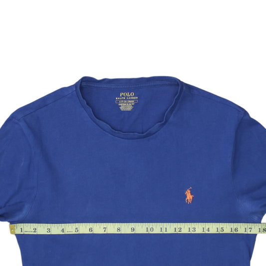 Ralph Lauren Men's Blue Custom Slim Fit Cotton T-Shirt Size S