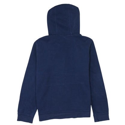 Nike Women's Navy Blue Pullover Hoodie L Cotton Blend Logo Casual