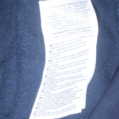 Nike Women's Navy Blue Pullover Hoodie L Cotton Blend Logo Casual