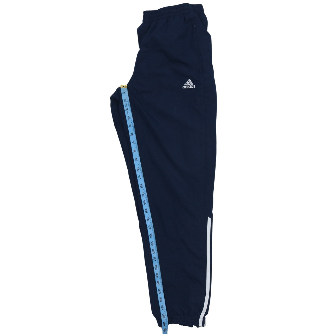 Adidas Men's Blue Track Pants Size S Elastic Waist Lightweight Activewear