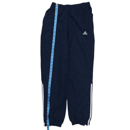 Adidas Men's Blue Track Pants Size S Elastic Waist Lightweight Activewear
