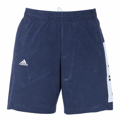 Adidas Men's Blue Medium Athletic Jersey Shorts with Pockets