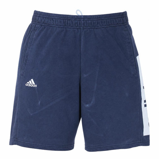 Adidas Men's Blue Medium Athletic Jersey Shorts with Pockets
