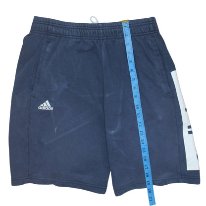 Adidas Men's Blue Medium Athletic Jersey Shorts with Pockets