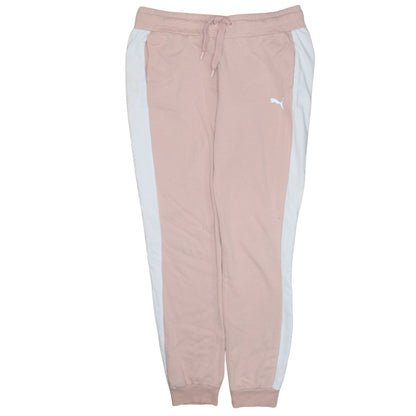 Puma Womens Pink Jogger Sweatpants UK 12 Side Stripe Comfort Fit