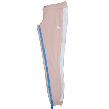 Puma Womens Pink Jogger Sweatpants UK 12 Side Stripe Comfort Fit