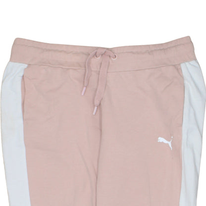 Puma Womens Pink Jogger Sweatpants UK 12 Side Stripe Comfort Fit