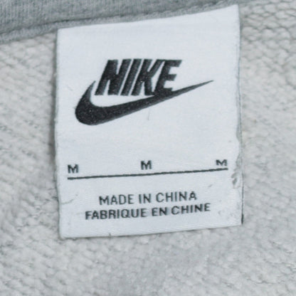 Nike Men's Grey 1/4 Zip Pullover Sweatshirt M Fleece Cotton Blend