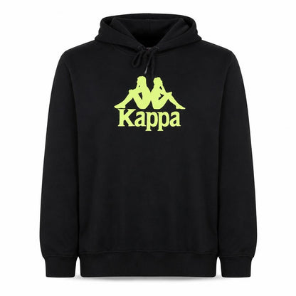 Kappa Men's Black XL Pullover Hoodie with Logo Graphic Print