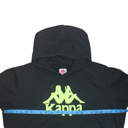 Kappa Men's Black XL Pullover Hoodie with Logo Graphic Print