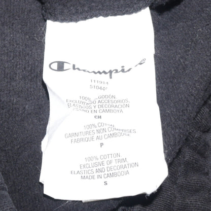 Champion Black Small 1/4 Zip Cotton Sweatshirt for Women