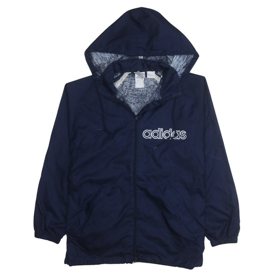 adidas Men's Blue Hooded Windbreaker Jacket Size S