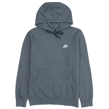 Nike Men's Grey Pullover Hoodie Small Regular Fit Fleece Logo