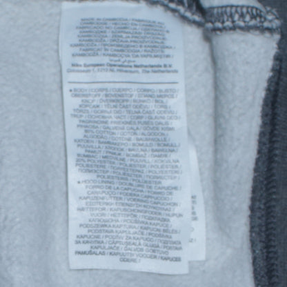 Nike Men's Grey Pullover Hoodie Small Regular Fit Fleece Logo
