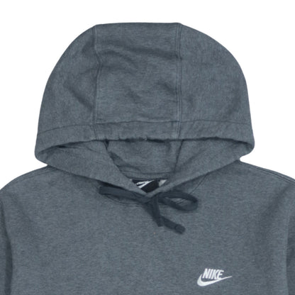Nike Men's Grey Pullover Hoodie Small Regular Fit Fleece Logo