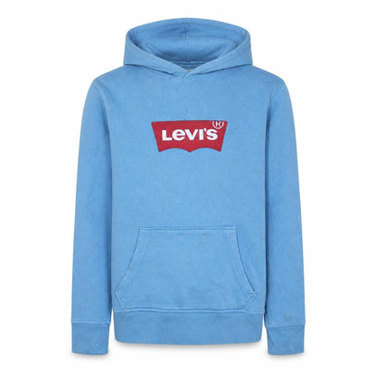 Levi's Men's Blue Pullover Hoodie Small Logo Graphic Cotton