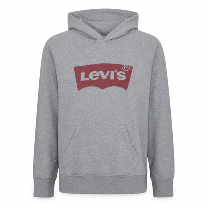 Levi's Men's Grey Pullover Hoodie M Classic Logo Fleece Sweatshirt